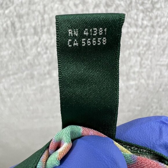 Lauren Ralph Lauren 1X Womens Ruched Side Paisley Print V-Neck Sleeveless Dress - Picture 10 of 11